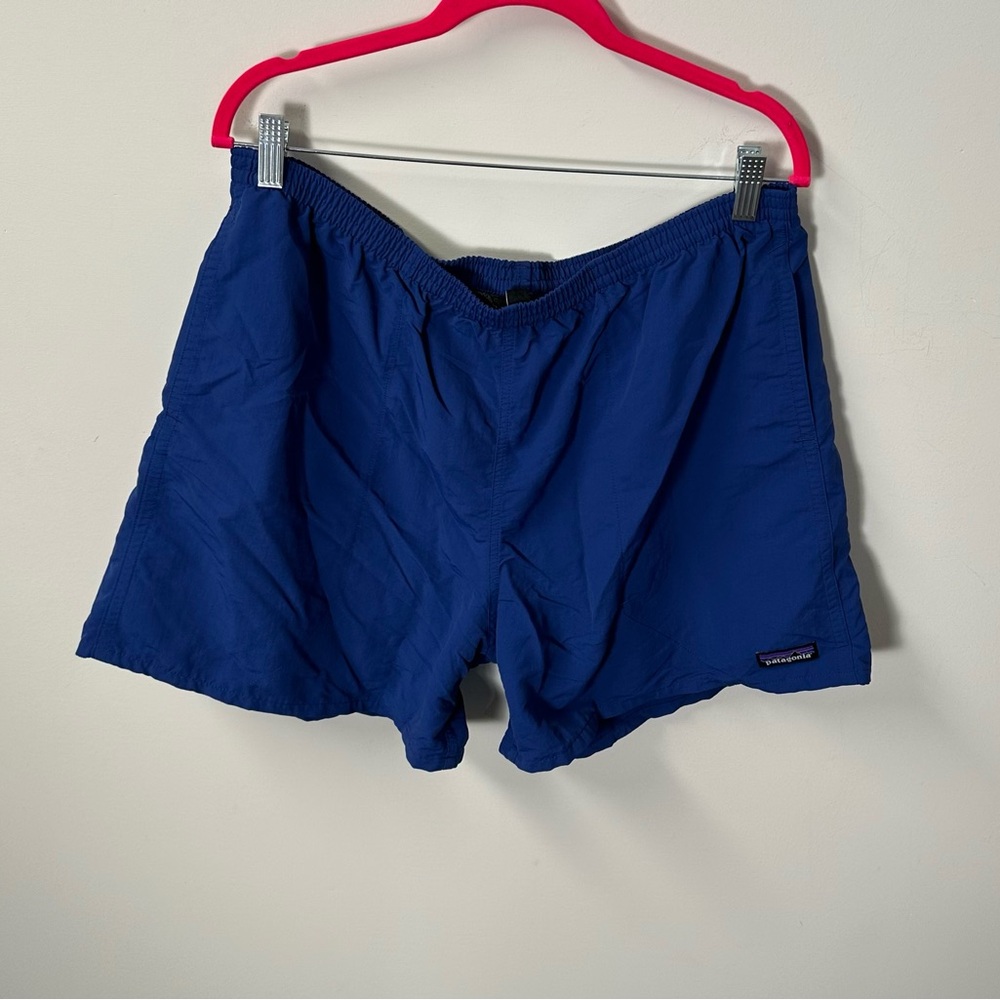 '18 PATAGONIA men's mesh lined blue baggies 5" shorts, XL.